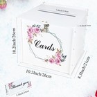 White Wedding Card Box With Lock  Rose Sign  Money Holder  Reception  Party