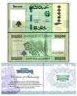 Lebanon 100 000 Livres Banknote  2023  Unc Usa Seller  100 Notes