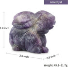Amethyst Crystals Rabbit Statue Figurines hand Carved Gemstone Bunny Animal Carv