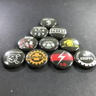 Industrial Bands 1  Pinback Button Set  includes All 10 Pins  Goth Metal Punk