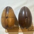 Antique Wooden 1900s Lignun Vitae Maritime Nautical Ship Boat Egg Shaped Pulleys