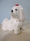 Maltese Signed Cotty Sculpture Dog Figurine Italian Ceramic Hand Painted Marley