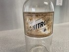Antique Apothecary Label Under Glass 8 25    Bottle Ac  Nitromur  D  Carr-lowrey