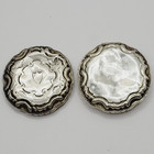 Antique 1860 Dutch Silver Engraved Blank Shield Scallop Peppermint Box Hallmarks