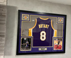 Kobe Bryant Autographed Framed Jersey  8  Psa Dna  Coa Lakers Perfect Signature