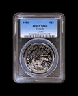 Canada  1980  1 Dollar  Silver - Pcgs Sp68 - Arctic Territories Polar Bear