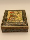 Vintage Persian Khatam Trinket Box Mini Mosaic  Figural 
