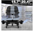 Rolling Stool With Wheels  Adjustable Height Pneumatic Garage Work Mechanic S   