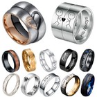 Men Women Rings All Size Band Titanium Tungsten Steel Black Silver Gold Ring Lot