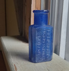 Rare Cobalt Blue Paneled Llewellyn Philada Druggist Pharmacy Bottle