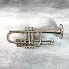 King H n  White Master Model Cornet Silver Plated W  Case  ready To Play  