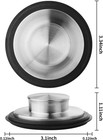 Kitchen Sink Drain Stopper Cover  2pcs Stainless Steel Garbage Disposal Stopper