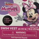 Swimming Vest - Disney - Minnie Mouse Daisy Age 3  40-55lb L xl Swim Life Jacket