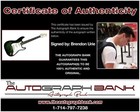 Brendon Urie Panic At The Disco Signed Guitar W certificate Autograph A1
