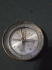 Antique Brass Pocket Nautical Compass Made In France With Transit Stud