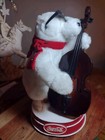 Christmas Coca Cola Jazz Polar Bear Plays The Bass Tested - Plays Music 14  Tall