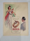 Doxa Watches Print Advertising 1947 Du Magazine Swiss Luxury Precision French