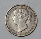1872 H Newfoundland Twenty Cents 20c Nice F Condition 90k Mint -5510-