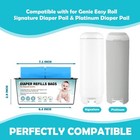 Diaper Pail Refill Bags 3 Count 7 Layer Odor Barrier Genie Compatible Refills