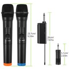 2x Pro Uhf Wireless Microphone Dual Handheld Mic System Karaoke With Receiver