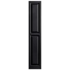Mid America Pair Of Raised Panel Vinyl Shutters  Wood Grain Look  12 x51   Black