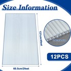 Hotop 12 Pcs Polycarbonate Greenhouse Panels Double 4  X 2  X 0 24   Clear 
