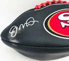 Joe Montana Signed Official Rawlings Black Football 49ers Flat Smudged Bas