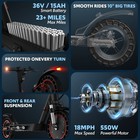 Dual Suspension Electric Scooter Adult With Turn Signal Light   Rear Disc Brake