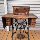 Rare Antique Wilson Cast Iron Sewing Machine Treadle Collectible 1870 s Complete