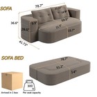 Full Size Convertible Sofa Bed  Folding Futon Couch Sleeper With Memory Foam Red