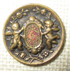 Museum Collection Lot 15 Antique Metal Picture Buttons W Angels Cupid Putti  