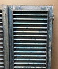 Antique Pair 18x63 House Window Wood Louvered Shutters Shabby Vtg Chic 590-26b