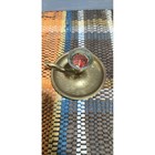 Vintage Brass Candlestick Holder With Handle Etched Floral Design Decor