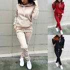 2pcs Women Casual Tracksuit Hoodie Sweatshirt Tops Pants Set Sports Sweat Suit 