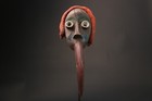 African Wooden Hand Carved Vintage Wall Mask Tribal African Dan Bird Mask-9905
