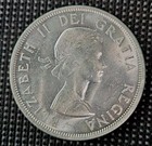 Canada Silver 1 Dollar 1958 Coin  100 Years British Columbia 