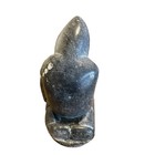 1970s Inuit Eskimo Stone Carved Hunter Sculpture Signed Illegibly    