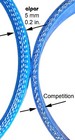 Pair Of Silicone Blue Hump Hose For Charge Air   Clamps Set 4  Id X 6 2  Long