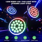 2pcs U king 120w Led Rgbw Par Light W dynamic Light Strip Stage Disco Lighting