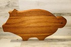 Antique Pig Primitive Wooden Wood Worn Kitchen Cutting Board Rustic Folk Art 15   