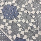 Handmade Original Ring Cycle Cotton Fabric Queen Size Patchwork Quilt Top topper