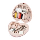 Sewing Kit Measure Scissor Thimble Thread Needle Storage Box Travel Set