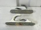 Pair Of Vintage Cast Bronze Bow Skene Chocks 7   long