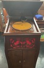 Antique 1906 - 1929 Mahogany  Crank Victrola Record Player With Internal Horn