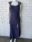 Vtg Victorias Secret 90s Gold Label Navy Maxi Nightgown Slip Gown Sz M