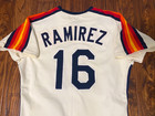 Rafael Ramirez 1989 Houston Astros Game Used Worn Alamo Rainbow Shoulder Jersey