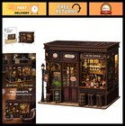 3d Diy Miniature Corner Tavern Book Nook Kit - Led Lights  3d Wooden Puzzle