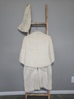 Vintage White Ermine Fur Cape Stole Wrap Detachable Collar Pockets 78    Lyda