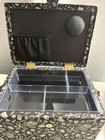 Singer 07276 Sewing Basket With Sewing Kit Accessories  Black And White