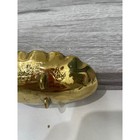 Vintage Virginia Metalcrafters Primrose Leaf Brass Dish 1952 Gold Catchall Tray